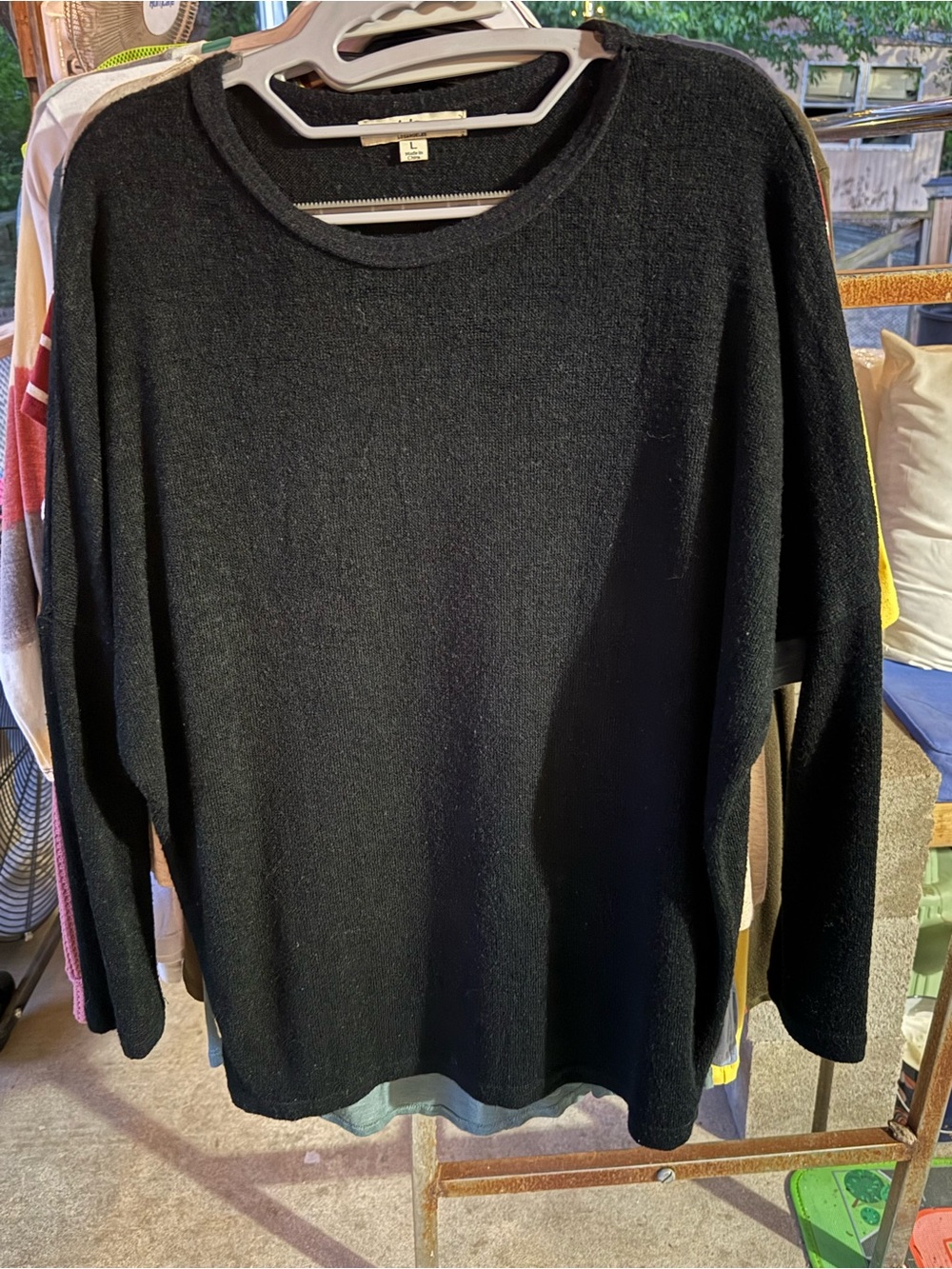 Ya Los Angeles Black Crewneck Sweater